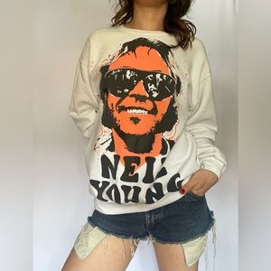Neil Young Crew Neck Unisex Sweatshirt